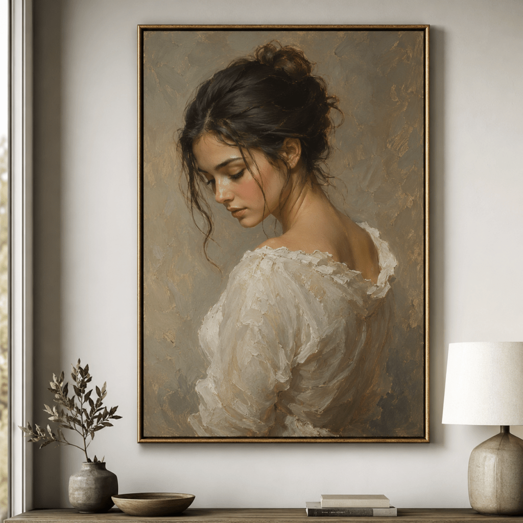 Oil painting illustration showing that every painting requires a painter, used as a metaphor for the existence of a Creator.